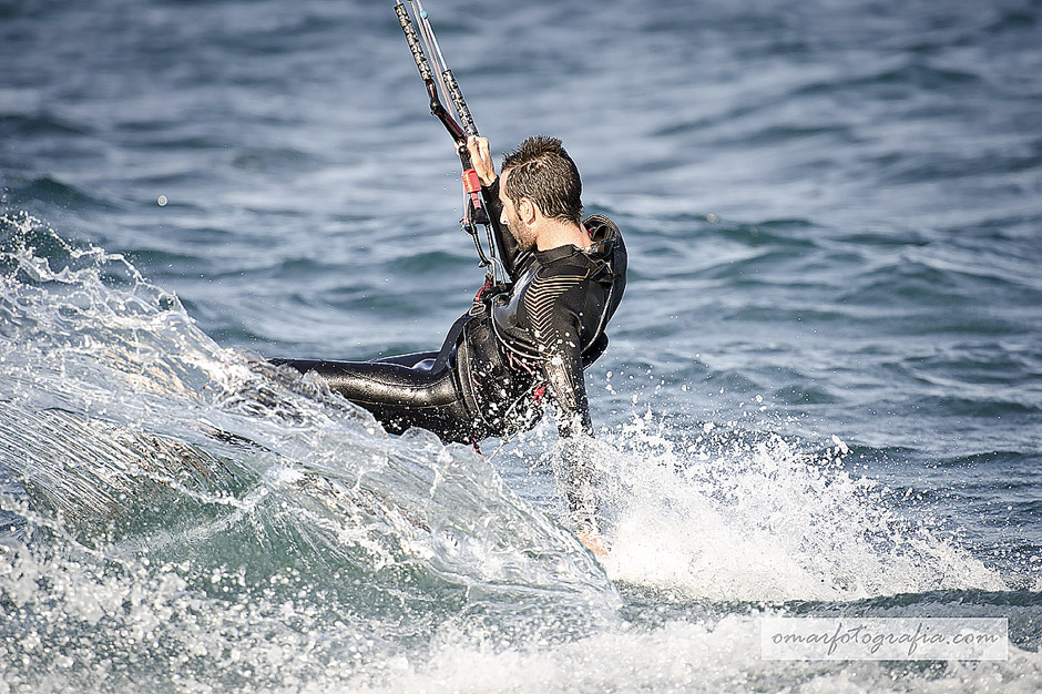 Kite surfing in Rio Abajo Beach Mojacar